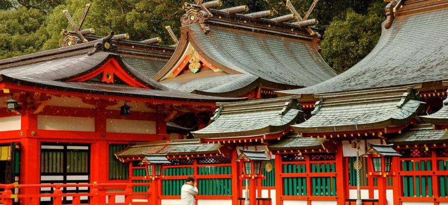 Hayatama-Taisha-Schrein am Fluss Kumano